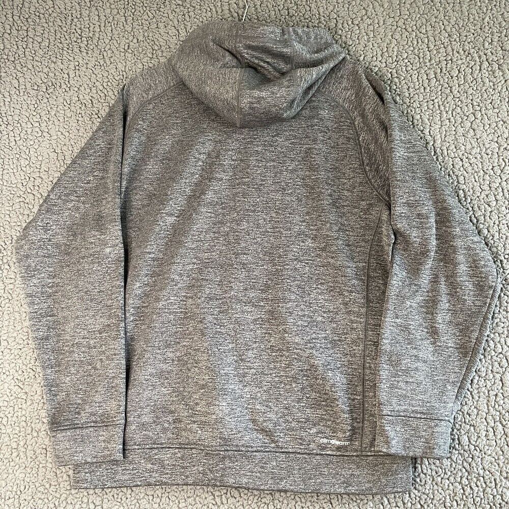 Adidas Essentials Sweater Mens Large Gray Charcoal Hoodie Sportswear Climawarm - Picture 3 of 13